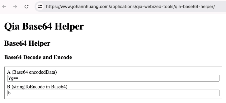 JH-WWW: Qia Base64 Helper